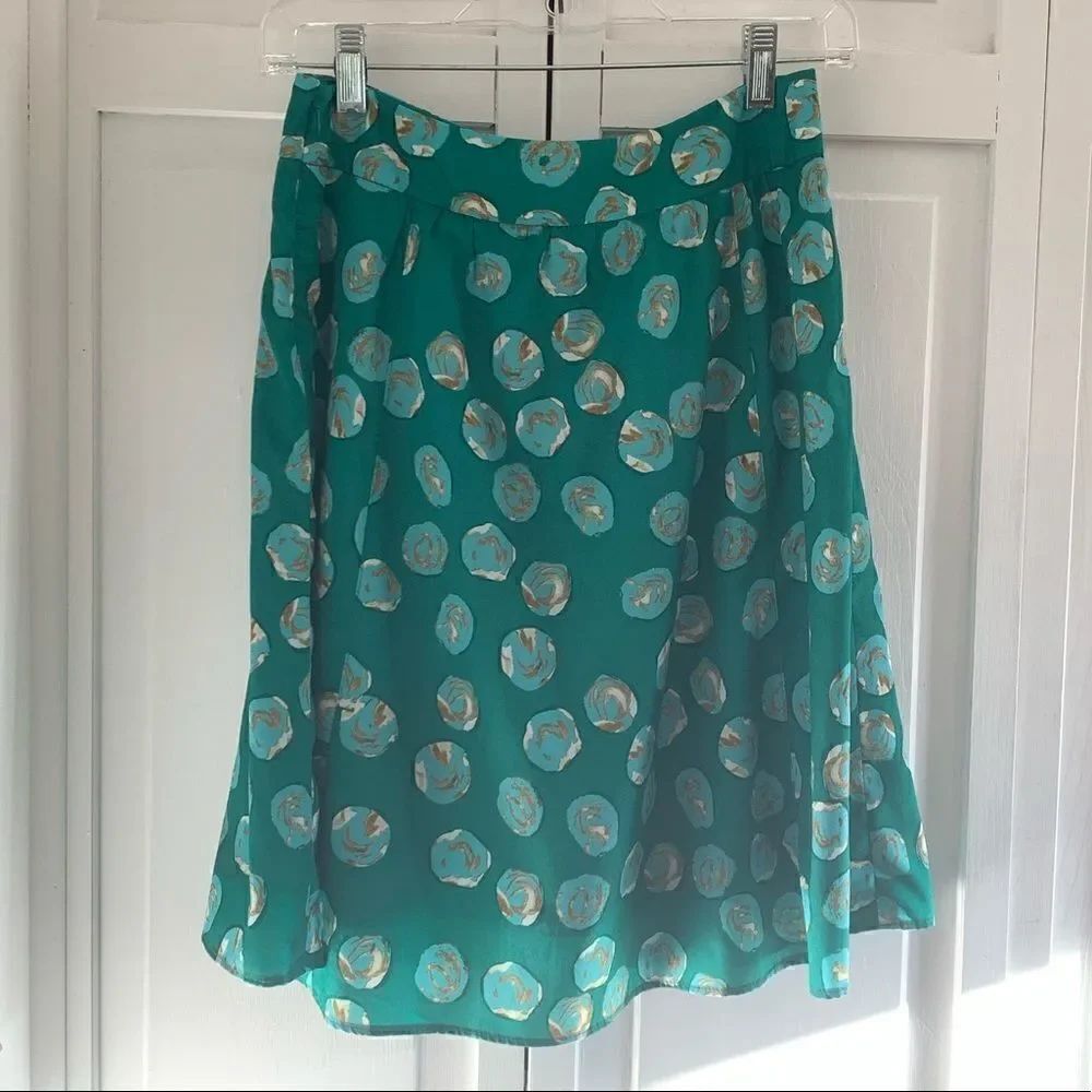 The Limited Green Polka Dot Skirt